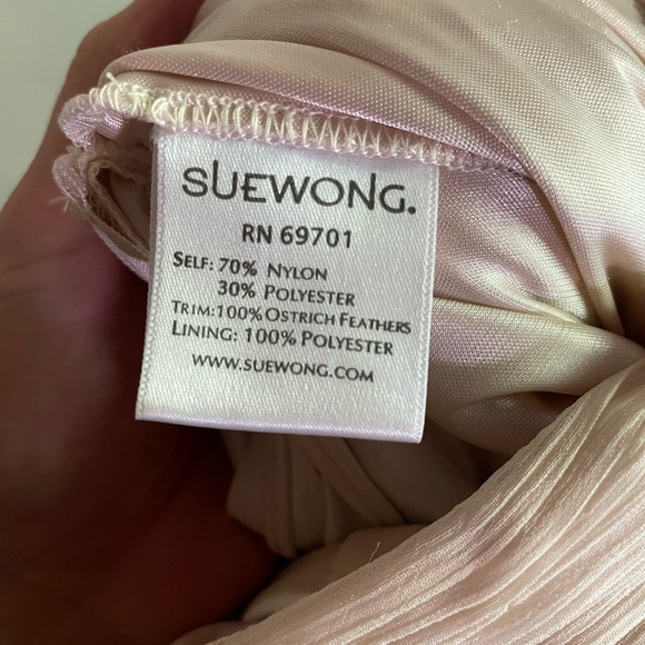 Elegant Cream Feathered Strapless Mini Dress - Picture 11 of 11